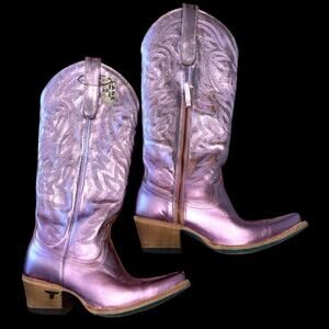 Lane Women's Smokeshow Purple Lavender Metallic Tall Western Boot Size 6.5 M